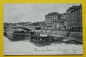 Preview: Postcard PC Geneva / City View / 1901 / Laundry on the River – Buildings – Street – Bridge